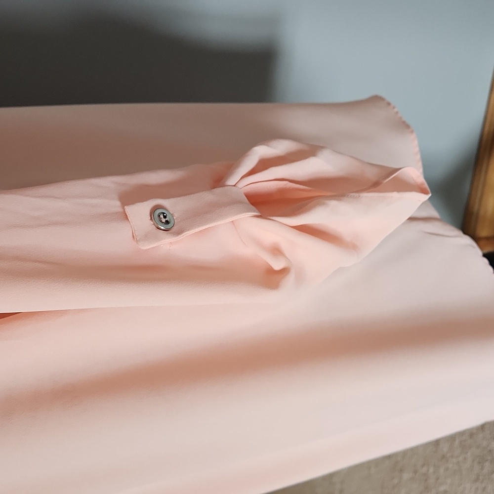 Decree Sheer Peach Blouse, XL - Picture 7 of 10